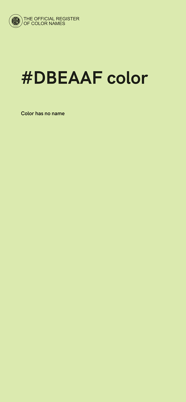 #DBEAAF color image