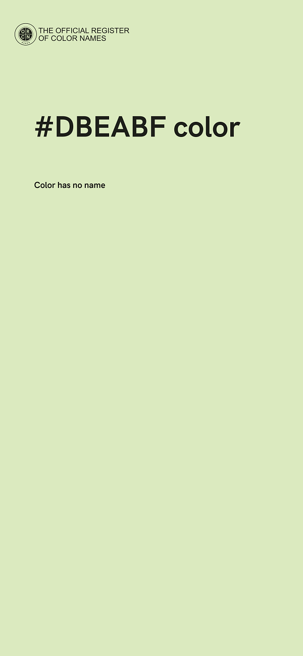 #DBEABF color image