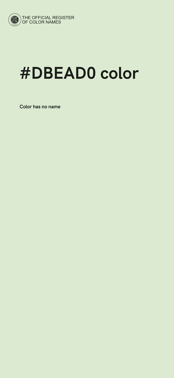 #DBEAD0 color image
