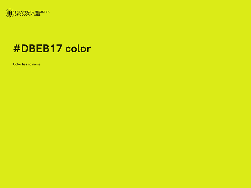 #DBEB17 color image