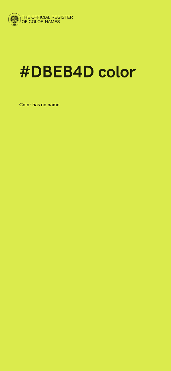 #DBEB4D color image