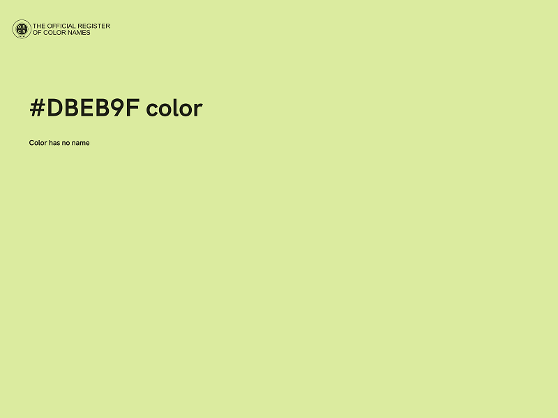 #DBEB9F color image