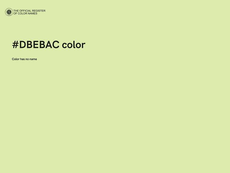 #DBEBAC color image