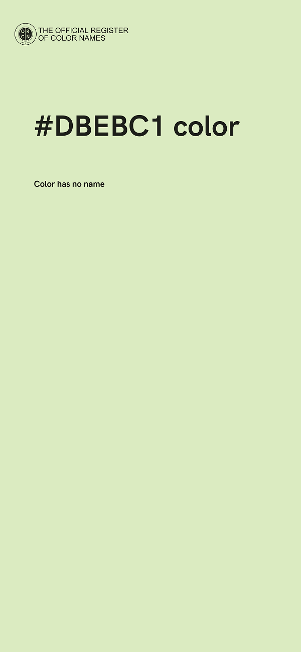 #DBEBC1 color image