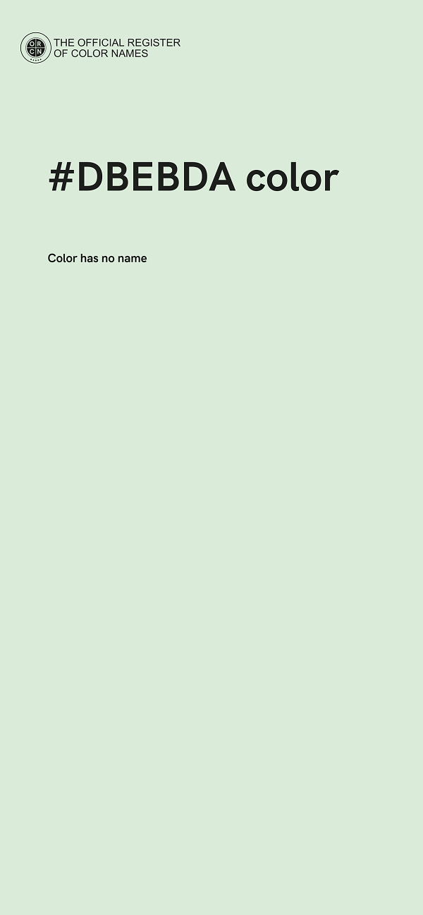 #DBEBDA color image
