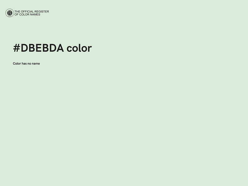 #DBEBDA color image