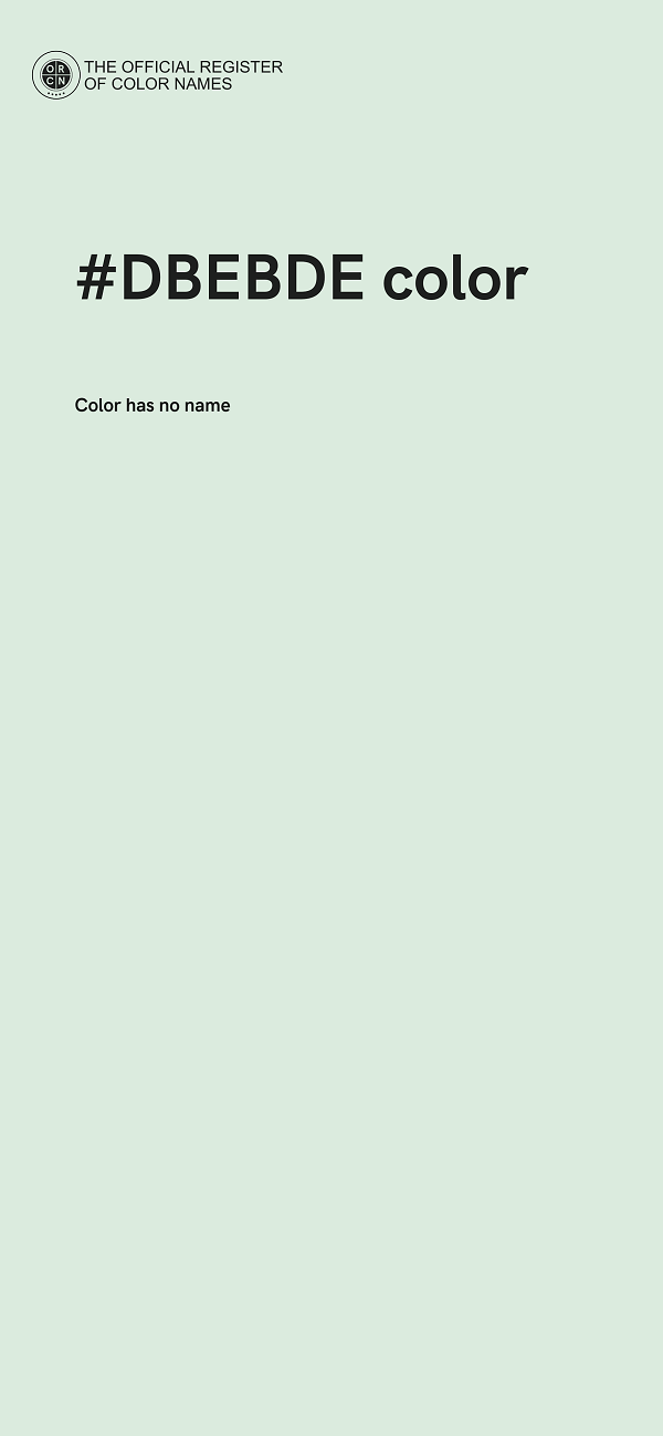 #DBEBDE color image