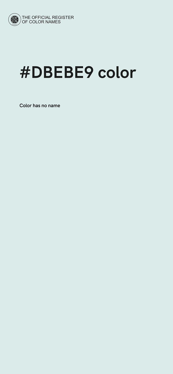 #DBEBE9 color image