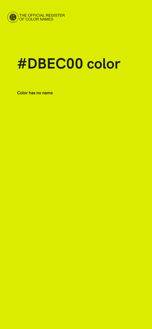 #DBEC00 color image