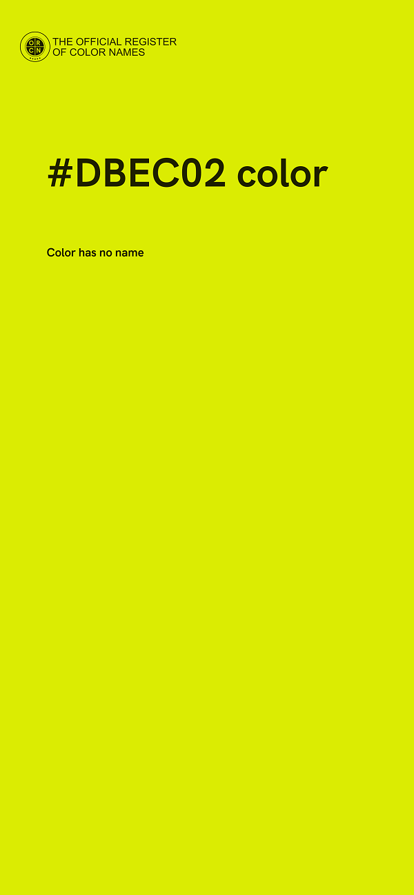 #DBEC02 color image