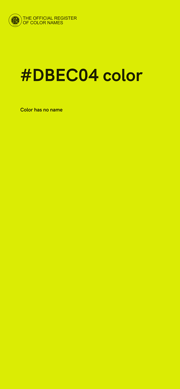 #DBEC04 color image