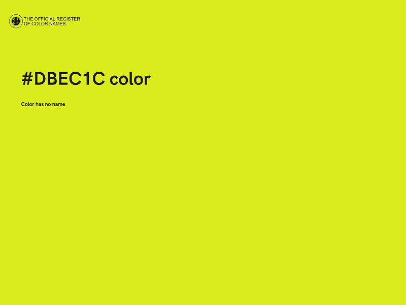 #DBEC1C color image