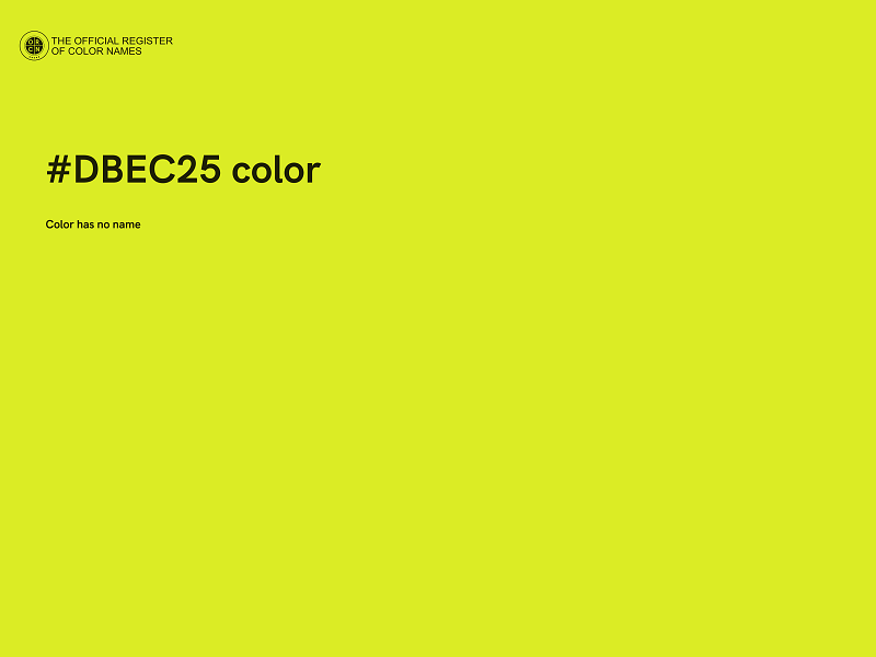 #DBEC25 color image