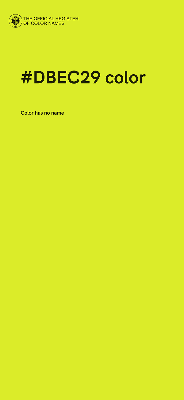 #DBEC29 color image
