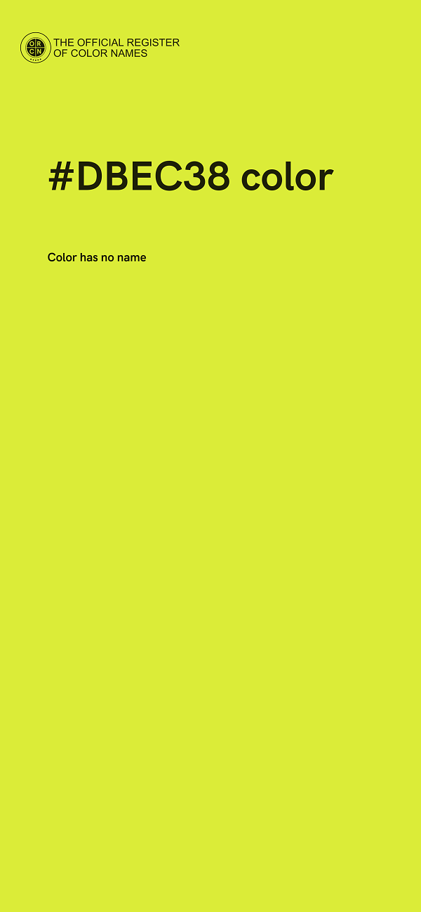 #DBEC38 color image