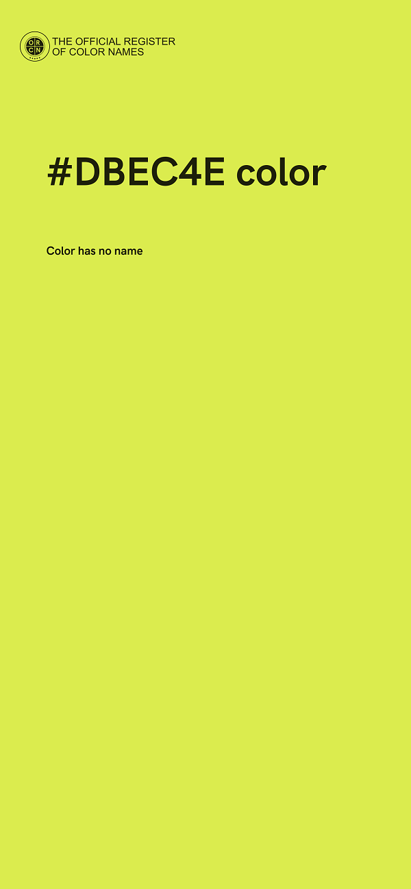 #DBEC4E color image