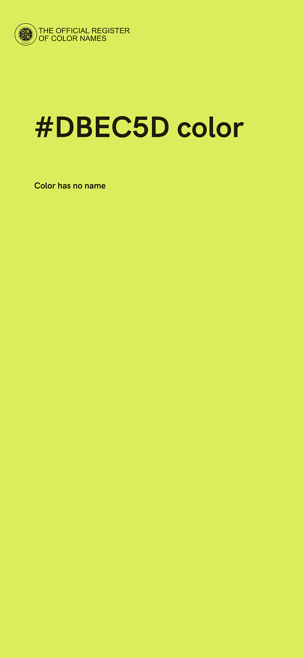 #DBEC5D color image