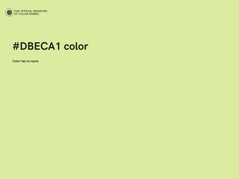 #DBECA1 color image