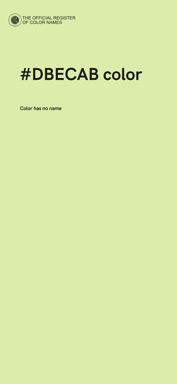 #DBECAB color image