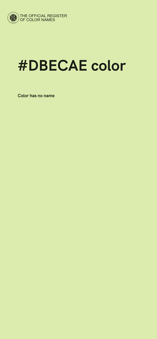 #DBECAE color image