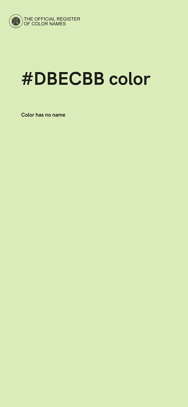 #DBECBB color image