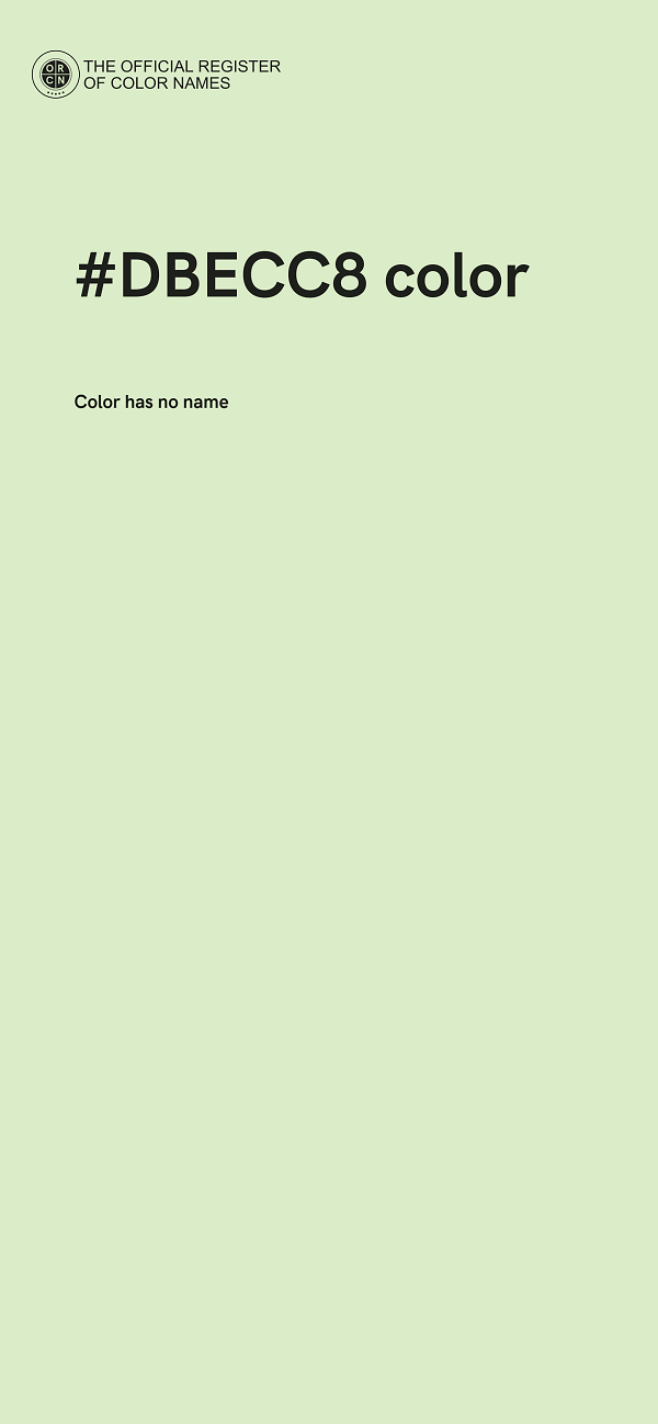 #DBECC8 color image