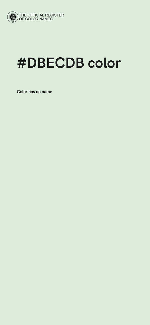 #DBECDB color image