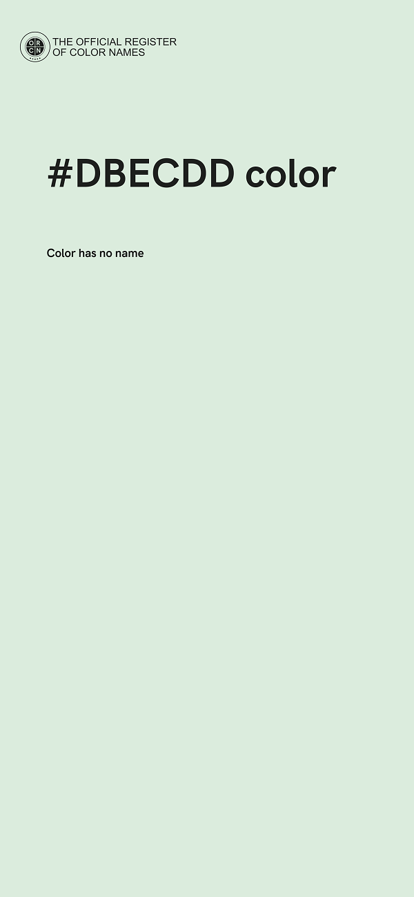 #DBECDD color image