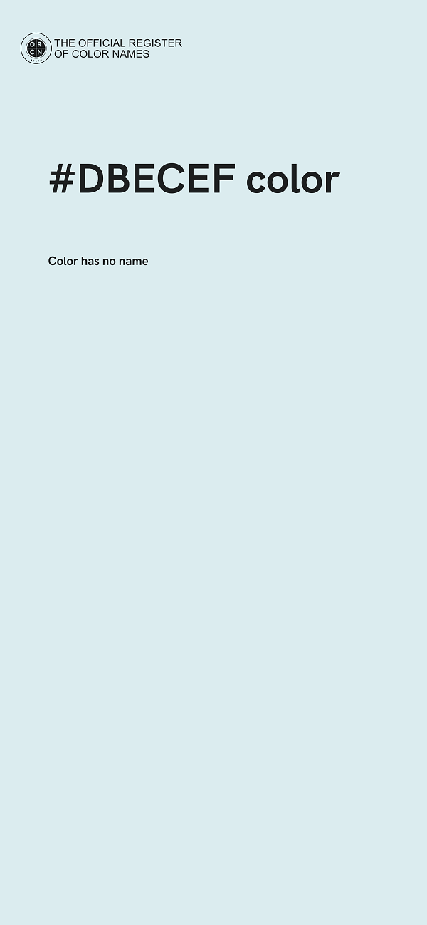 #DBECEF color image