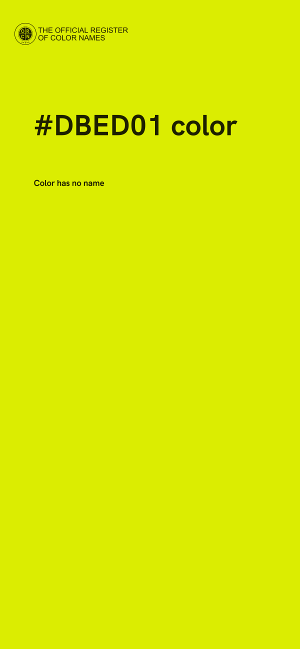 #DBED01 color image