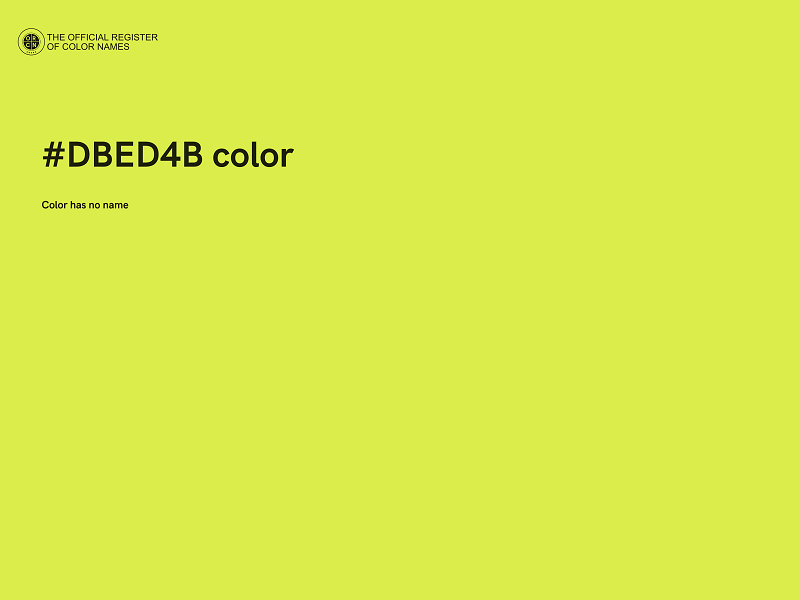 #DBED4B color image