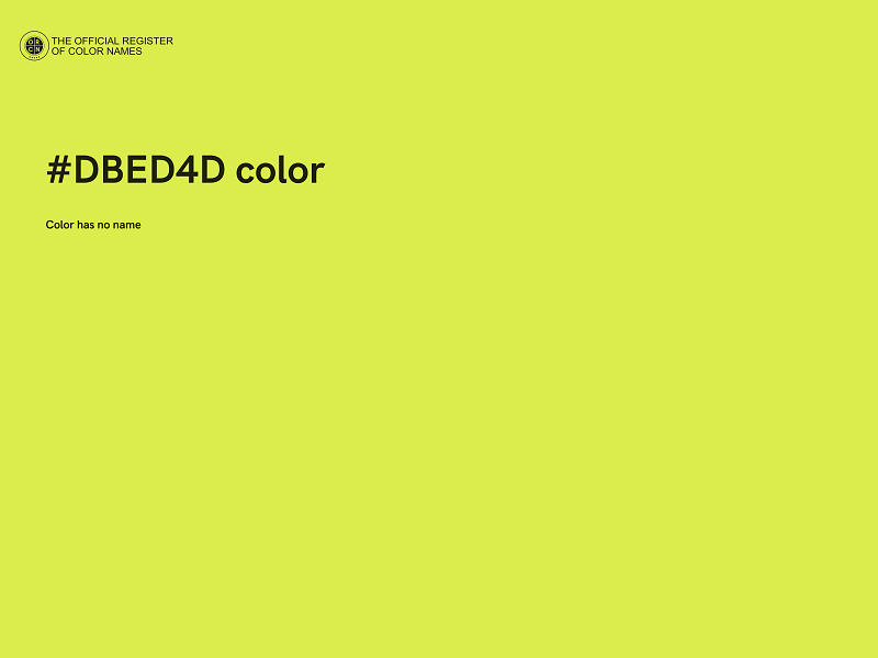 #DBED4D color image