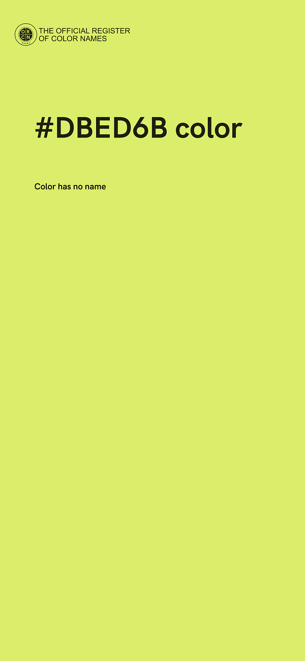 #DBED6B color image