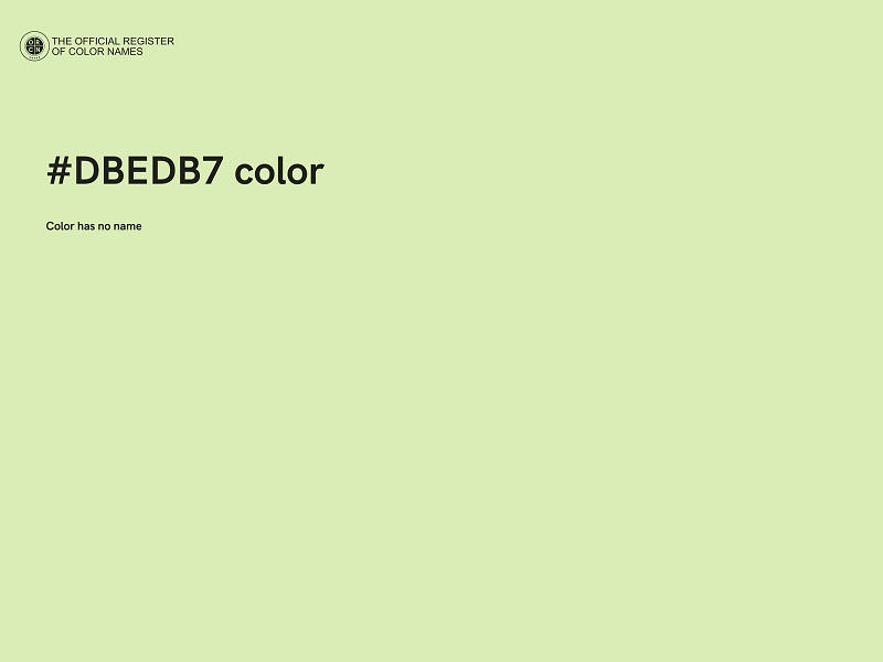 #DBEDB7 color image