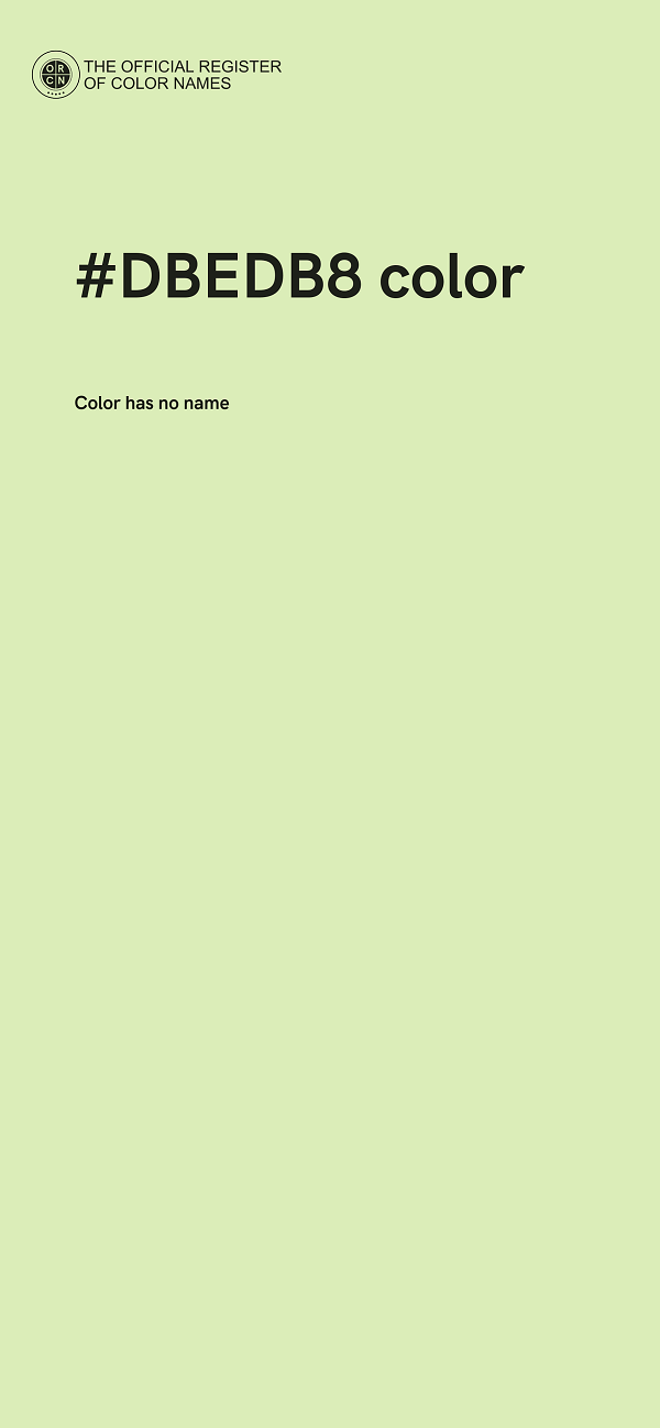 #DBEDB8 color image