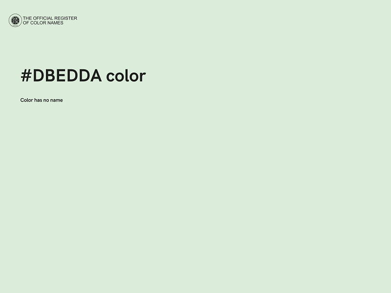#DBEDDA color image