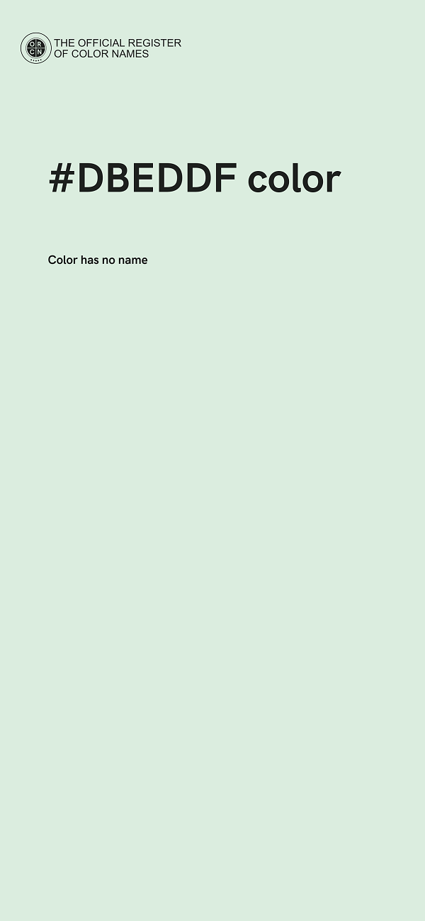 #DBEDDF color image