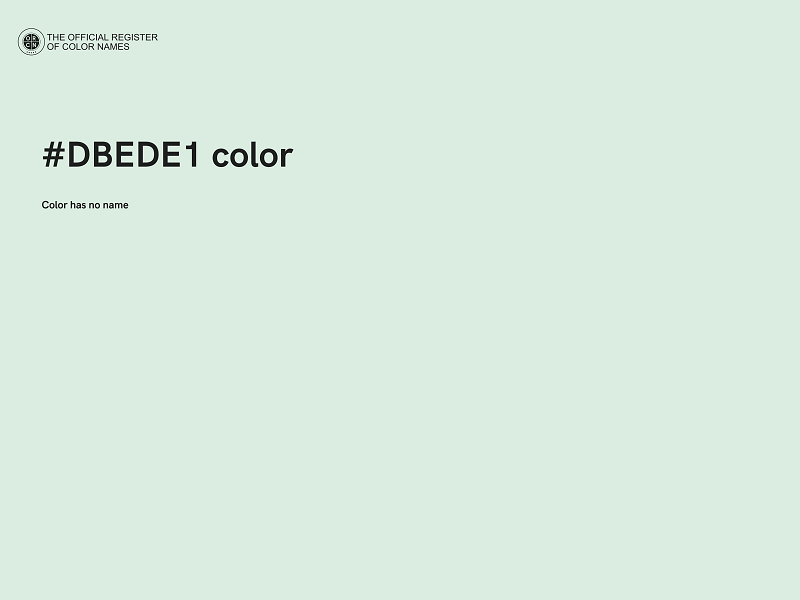 #DBEDE1 color image