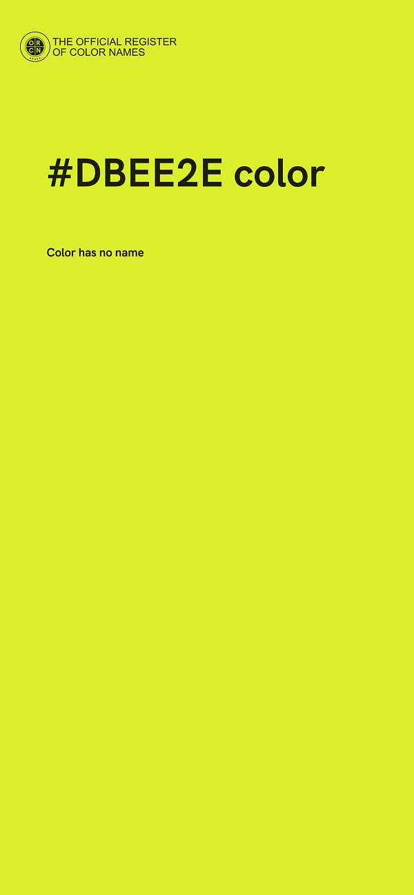 #DBEE2E color image
