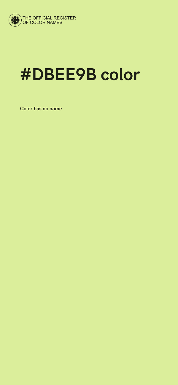#DBEE9B color image