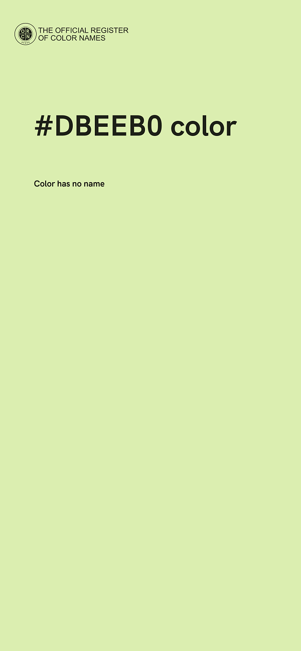 #DBEEB0 color image