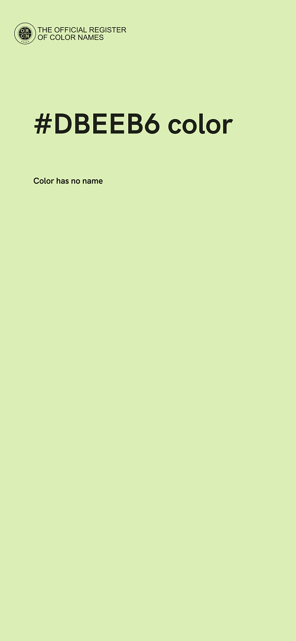 #DBEEB6 color image