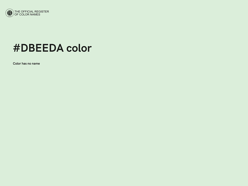 #DBEEDA color image