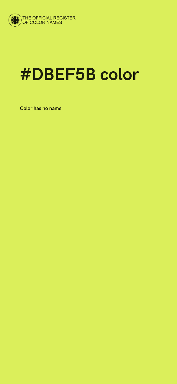 #DBEF5B color image