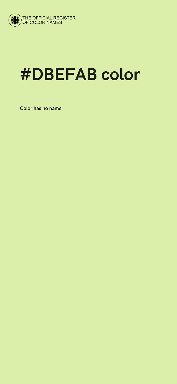 #DBEFAB color image
