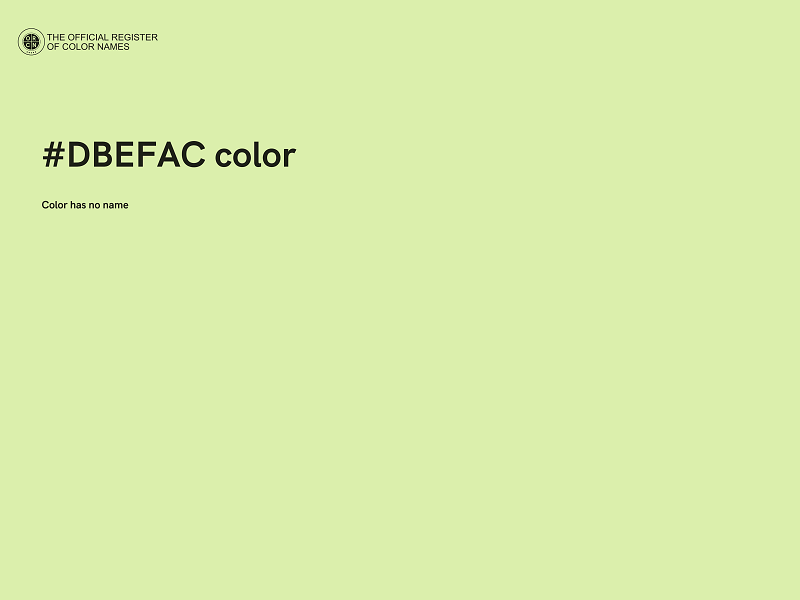 #DBEFAC color image