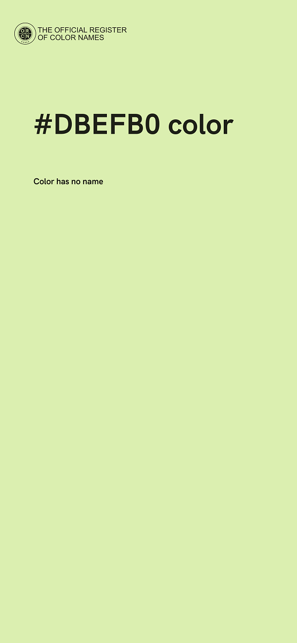 #DBEFB0 color image
