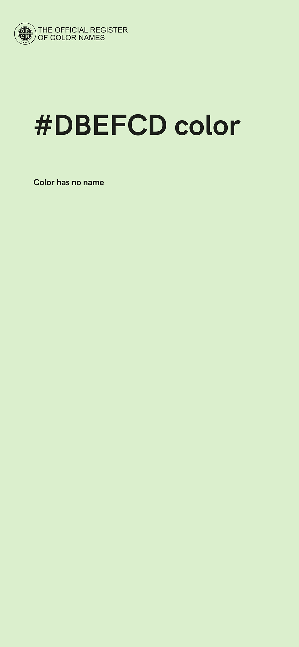 #DBEFCD color image