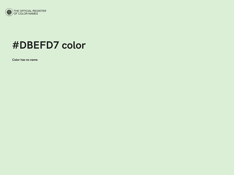 #DBEFD7 color image