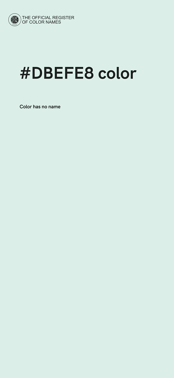 #DBEFE8 color image